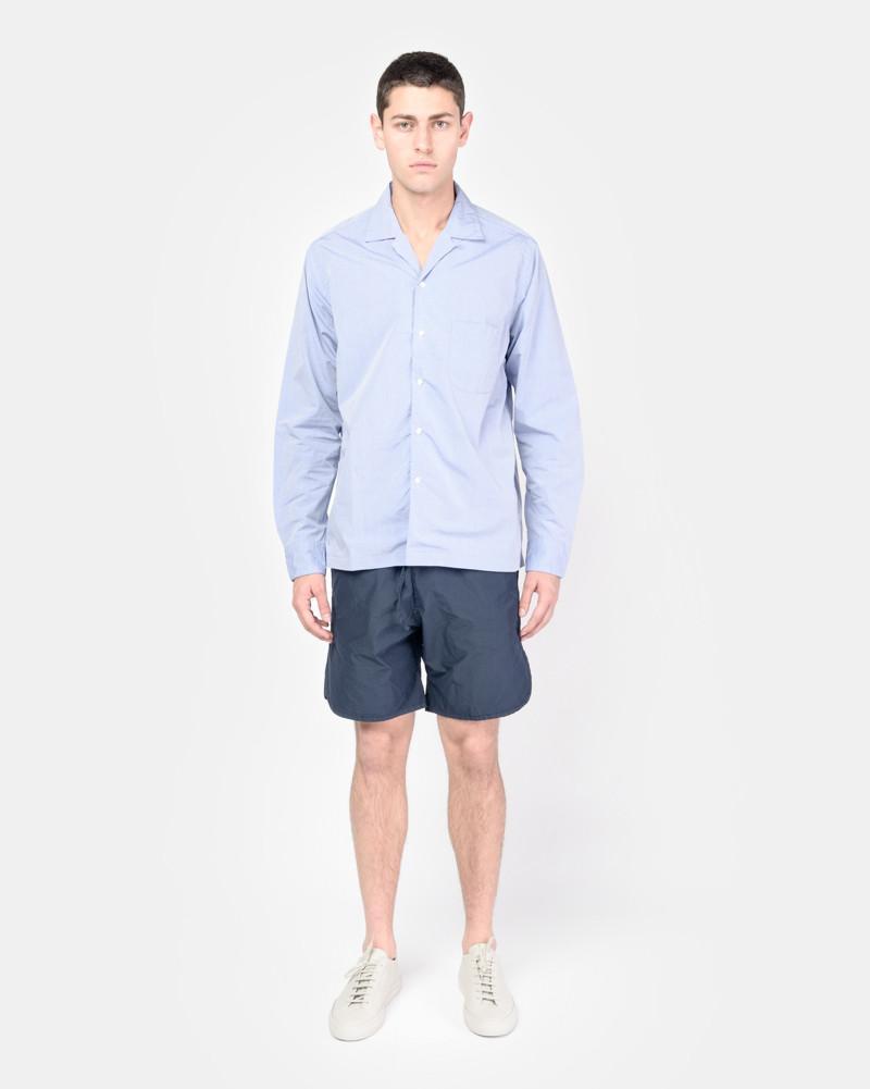 Long Sleeve Safari Shirt in Blue