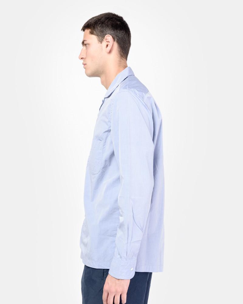 Long Sleeve Safari Shirt in Blue