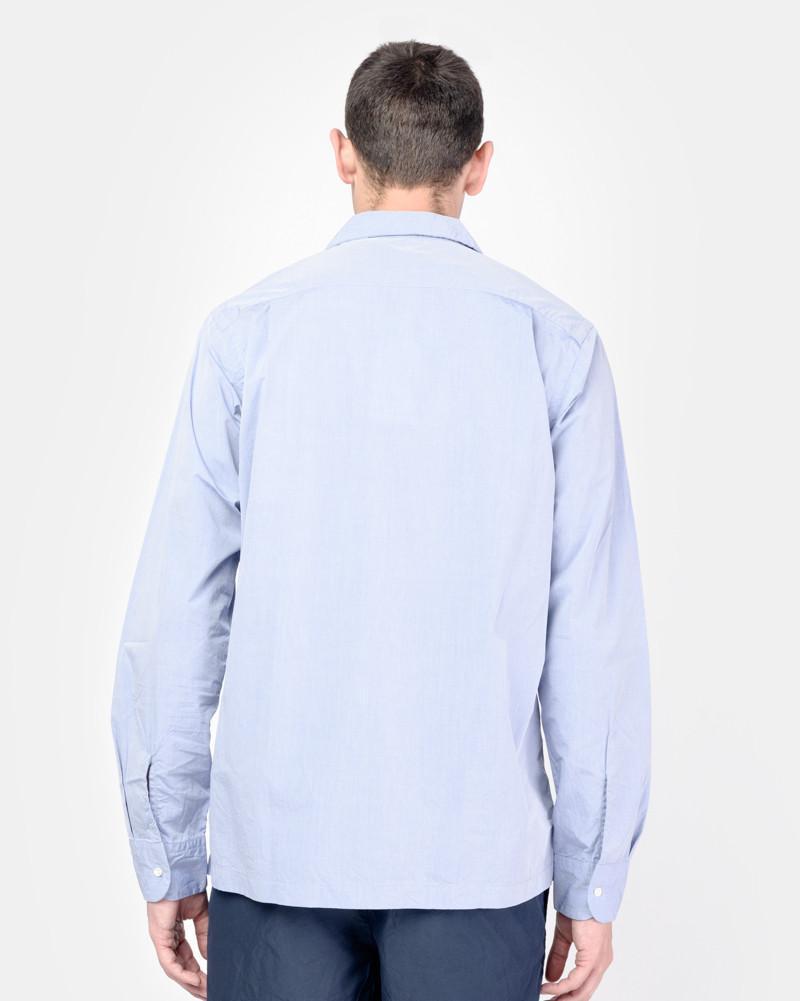 Long Sleeve Safari Shirt in Blue