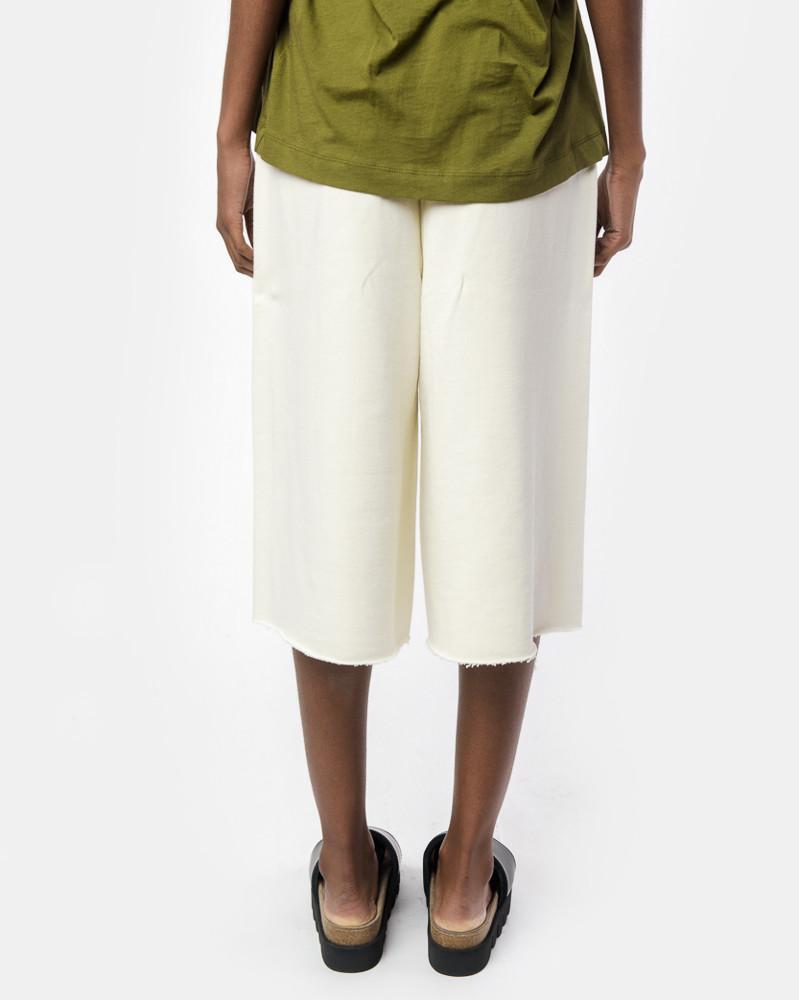 Raw Edge Shorts in Cream