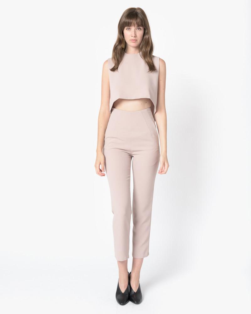 Sam High-Waisted Pocket Pant in Cream