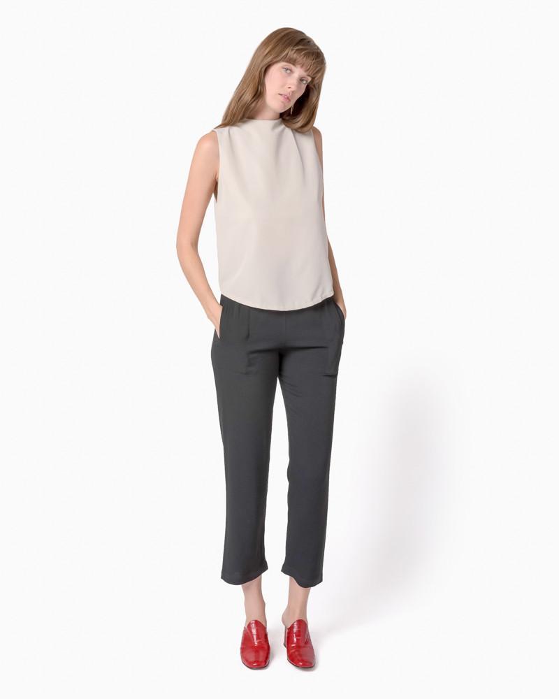 Petal Dropped Arm Tank in Warm White