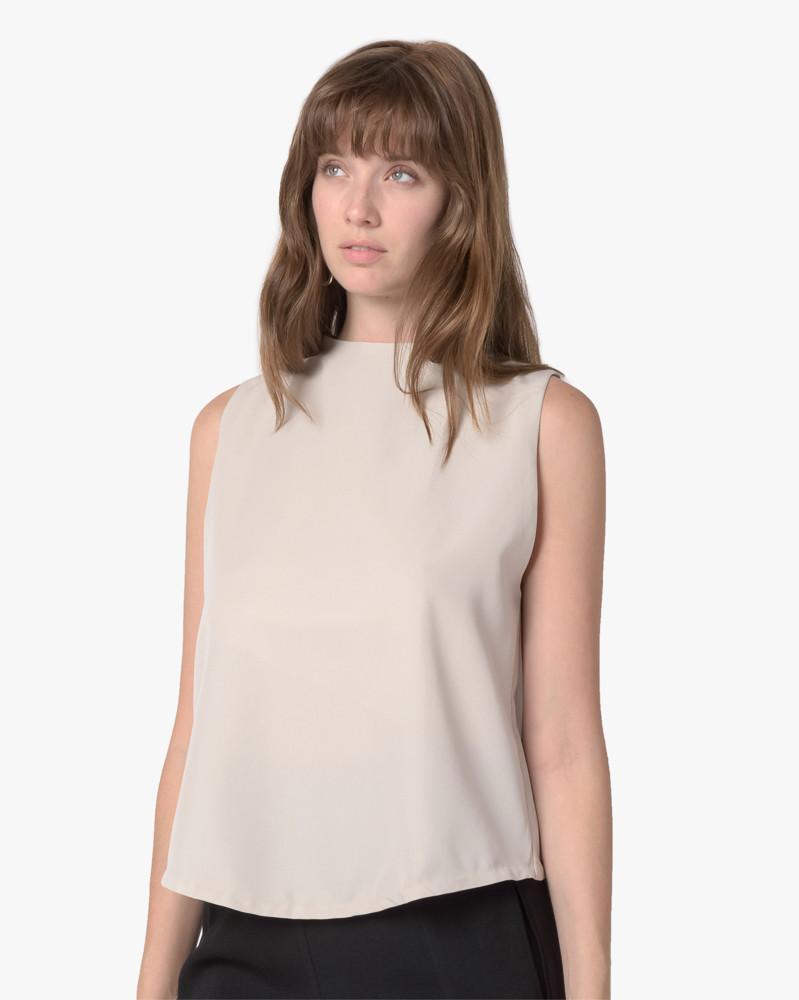 Petal Dropped Arm Tank in Warm White