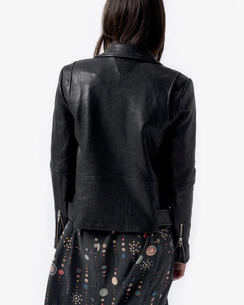 Jayne Leather Jacket in Classic Black