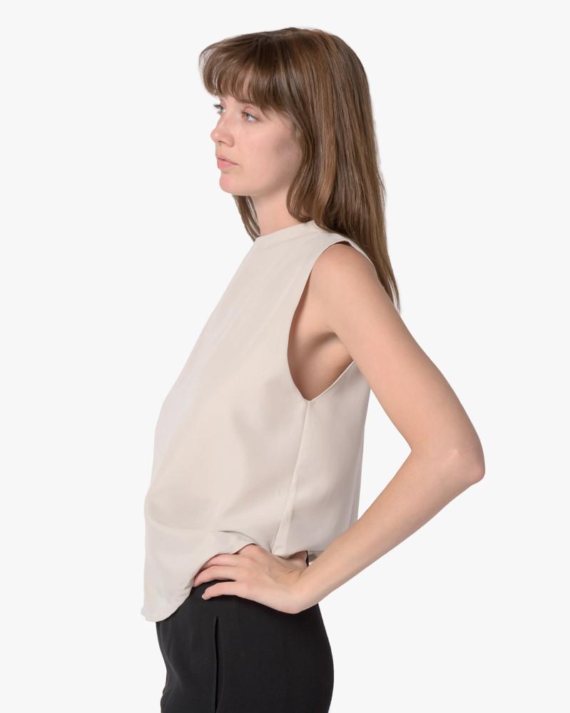 Petal Dropped Arm Tank in Warm White